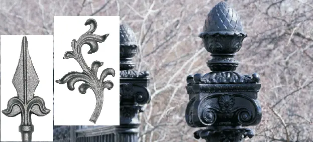 Ornamental fence fittings